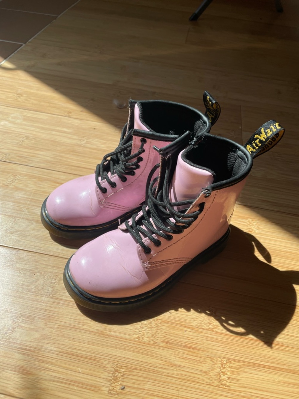 Dr. Martens 1460 8-Eye Patent Boot - Toddler - Pale Pink